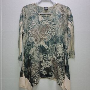 Cal‎ Style Paisley Tunic Top Women’s Large Made in USA